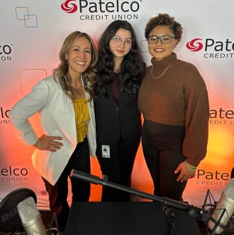 Patelco Employee Michele Enriquez and Genesys Works Interns Yesley Romo Quezada and Lei'ani Donaldson.