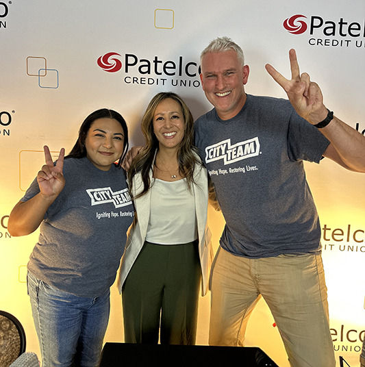 Patelco Employee Michele Enriquez, and San Jose CityTeam Partners